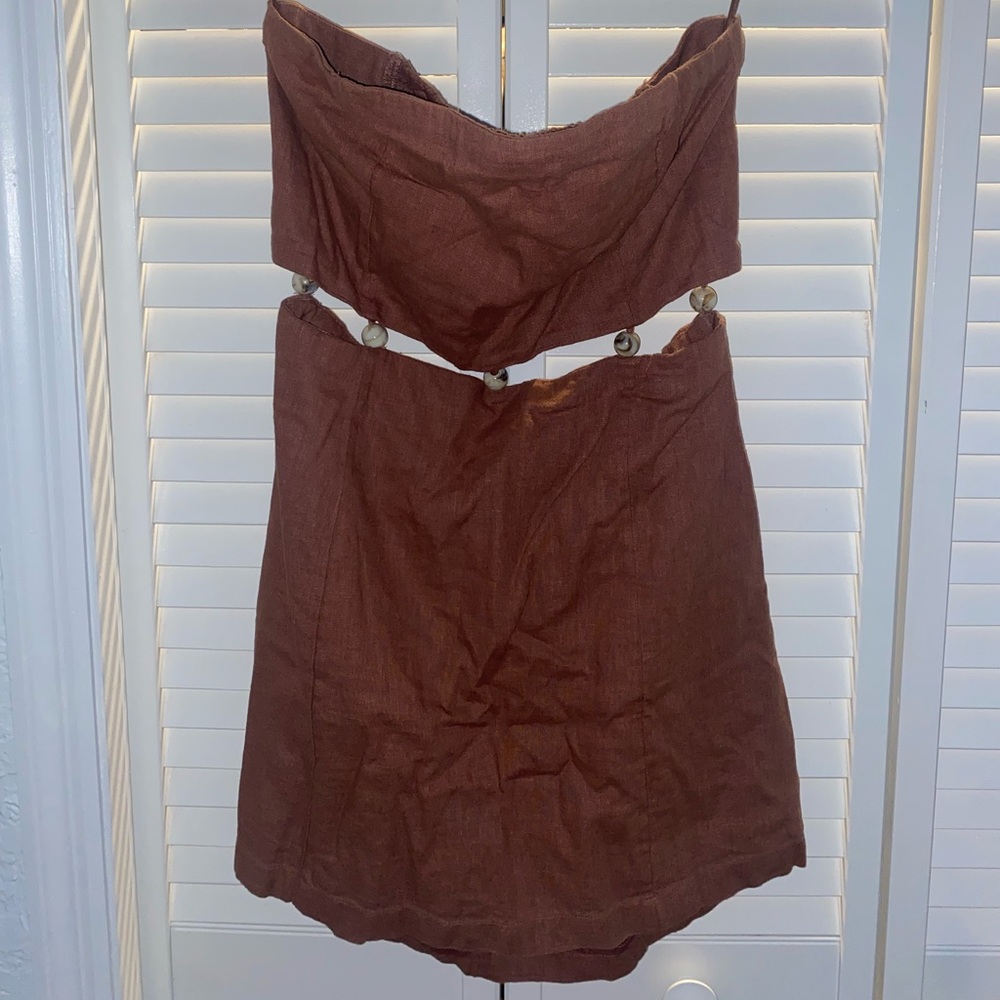 Abercrombie Beaded Strapless Mini Dress